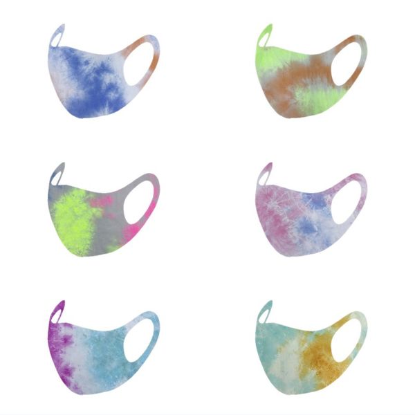 

dhl shipping reusable cotton face mask fashion tie dye cloth washable masks winter dustproof cycling for face covering kimter-c289fz, Black
