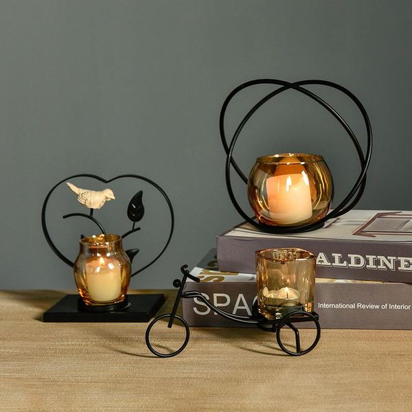 

candle holders creative iron art nordic luxury candlestick living room deskhome decoration accessories