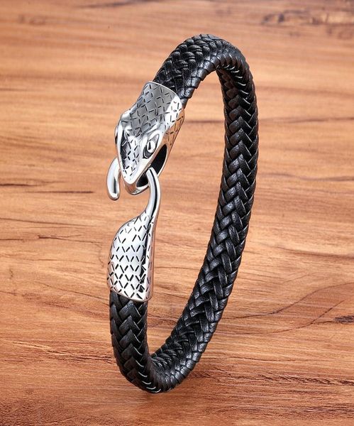 

xqni из натуральной кожи браслет snake head аксессуары из нержавеющей стали для blessing мужчины браслет лаки ювелирные изделия jllnkc bdeco, Golden;silver