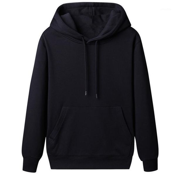 

2020 autumn winter hoodie mens hoodies sweatshirts clothing cotton pullover male long sleeve solid men's hoody1, Black