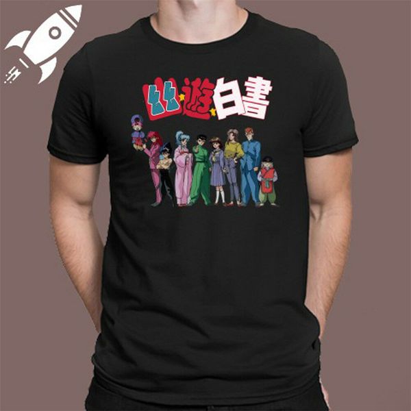 

yu yu hakusho anime manga character cartoon black t-shirt size s m l xl 2xl 3xl trendy streetwear tee shirt sport hooded sweatshirt hoodie
