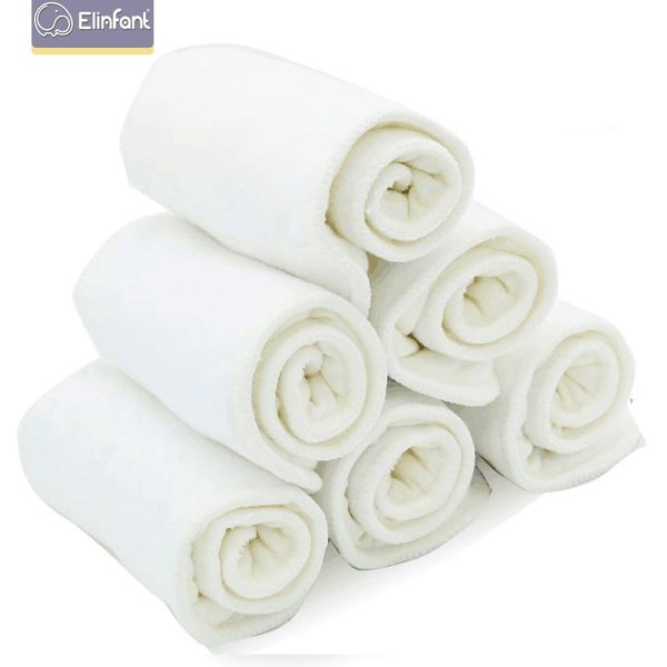 

elinfant 10pcs / set 3 layers microfiber cloth diaper nappy insert super absorbent reusable washable 35Ã13.5 cm diaper insert 1016