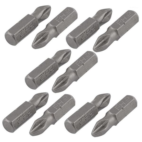 

10 pieces 25mm long s2 steel magnetic ph2 screwdrivers driver bits gray1