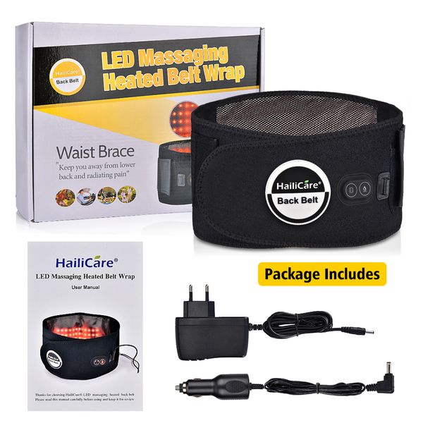 

full body massager far infrared heated therapy waist massage low back belt herniated disc scoliosis spine lumbar brace support