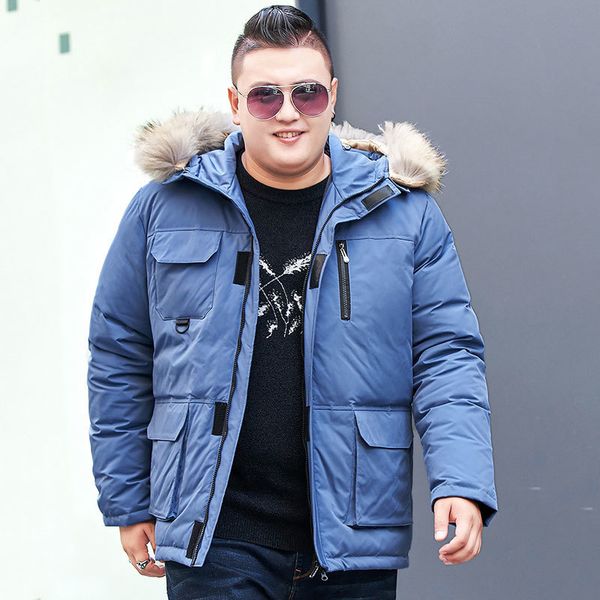 

men's winter big 8xl 9xl 10xl with hood park thick jacket warm black coat 0x0j