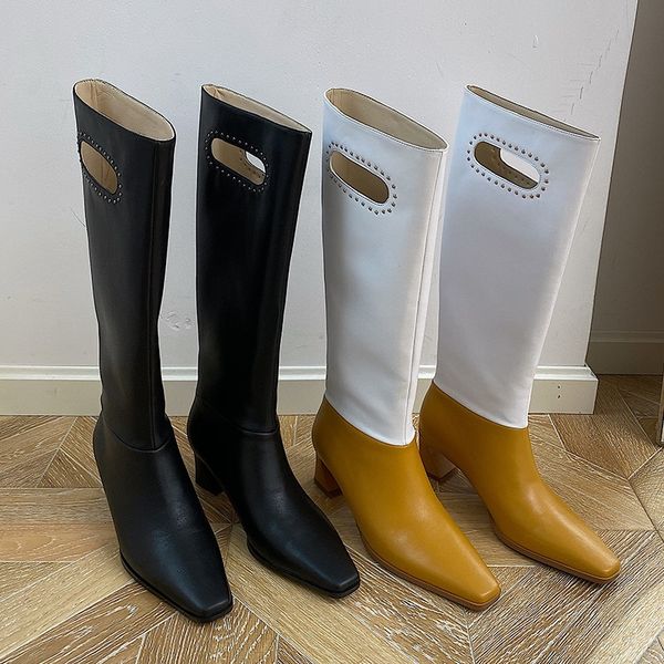 

2021 women's new fashions -autumn winter shoes woman knee black party long boots high heels 34-40 fgmc
