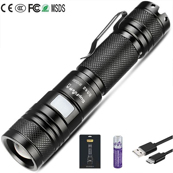 

увеличить фонарик linterna светодиодный фонарик 26650 18650 перезаряжаемые вспышки света 2000lm lanterna a2 s работа flash light camping lig