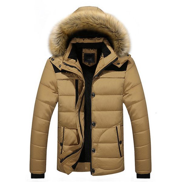 

new winter men's coats male parkas casual thick outwear fleece jackets warm overcoats mens brand clothing 6xl sa546, Black