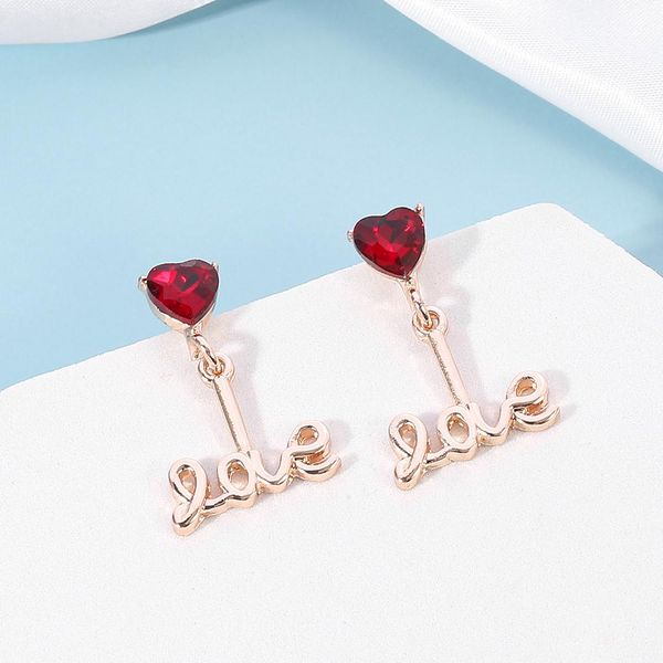 

heart costume jewelry for women fashion jewelry wedding gift love earrings rose gold color aretes orecchini donna bbyici alice_bag