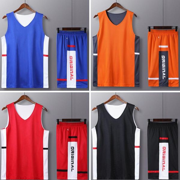 

men reversible basketball jersey double side wear new 2020 women college basketball uniform kits throwback basketball sh sqcnoy, Gray;blue