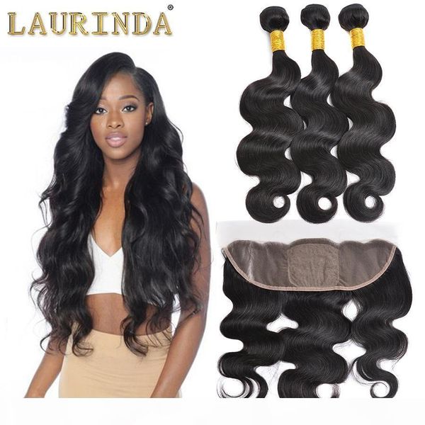 

9a brazilian peruvian indian virgin hair products body wave unprocessed human hair weaves with closure 13*4 ing, Black;brown