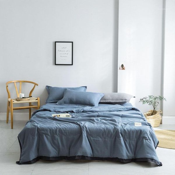 

32 1pcs summer thin quilt grey summer blanket quilted bedspread double queen king bed cover bedding air condition comforter1