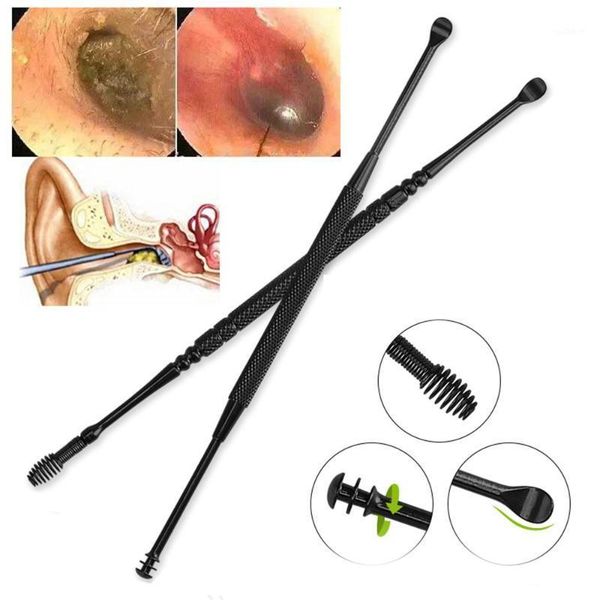 

electric nose & ear trimmers 2pcs wax pickers stainless steel ea spring screw dig clean remover pick facial beauty tools 12.5x0.5cm1