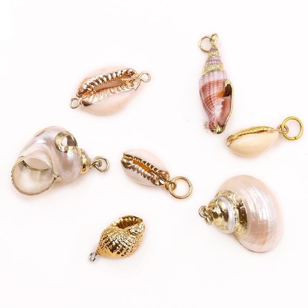 

13pcs fashion boho conch shell necklace shells gold chain necklace seashells pendants for women diy jewelry accessories h jllpew
