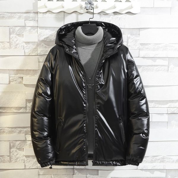 

men's jacket plus size 9xl 8xl 7xl thick warm winter coat men hooded casual outdoor man down jacket parka windbreaker men, Black