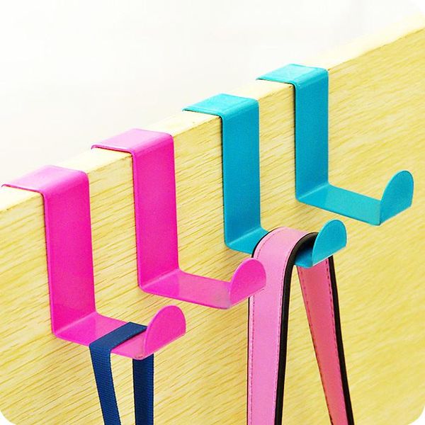 

2pcs stainless steel door hook kitchen cabinet door hanger bedroom bathroom back hook clothes cap hanging rack
