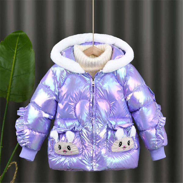 

2020 new girls' winter cotton padded jacket, Black