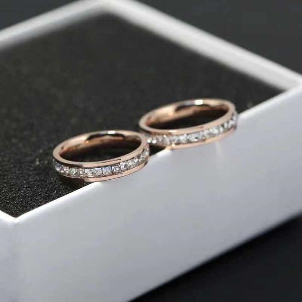 

factorymu1vcz design jewelry men / women diamond full love gold 3 color couple ring titanium steel polished lover rings, Silver