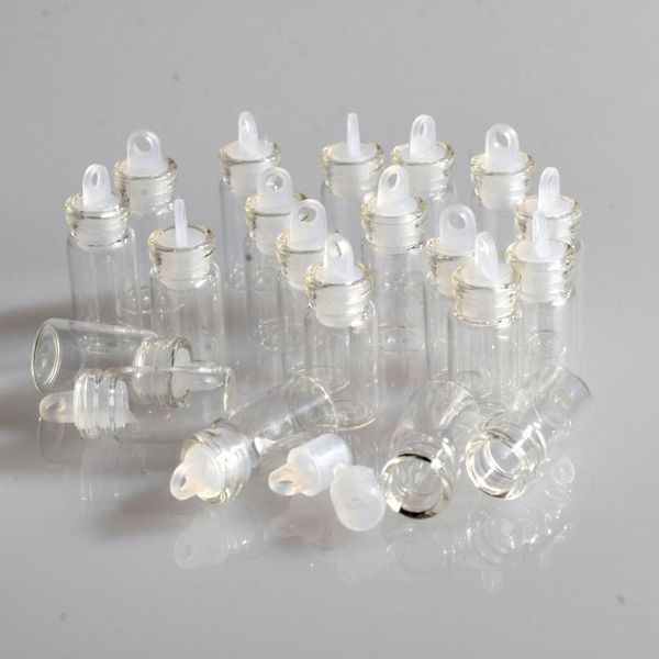 

11*22*7mm 1ml mini transparent clear glass bottles with sealing rubber cover empty glass vials jars wishes bottles 10 jllkcm