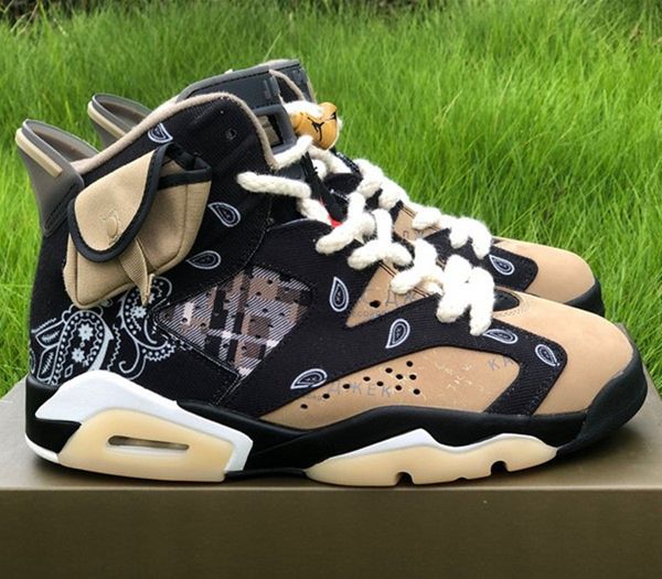 

new arrival paisley jumpman 6 basketball shoes 6s travis scotts cactus jack mens trainer des chaussures sport sneakers zapatos size 40-47