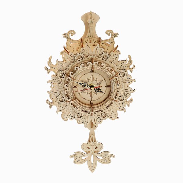 Dowdle Puzzle Fai da Te Puzzle in Legno Orologio da Parete Grandi Puzzle 3D Giocattoli Building Block per La Decorazione della Parete di Casa Giocattolo di Assemblaggio Giocattolo per Bambini Adulti Puzzle Regalo di Natale