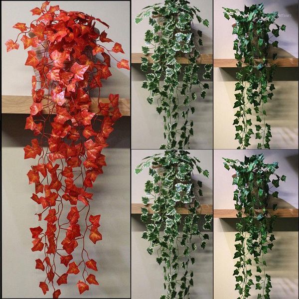 

new plant garland ivy plastic green home foliage flower leaf wedding party decor1
