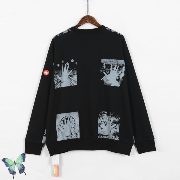 

2021 new autumn winter cav empt pink orange splicing hoodies men women cotton pullover casual pocket hoody bjm3, Black