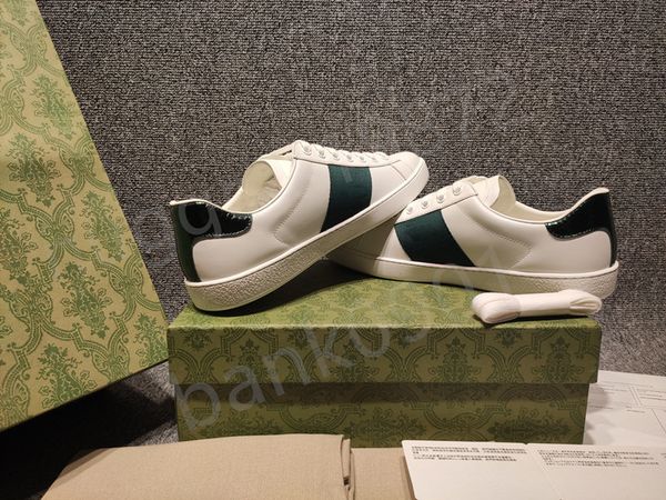 

designer small white shoes new full range couples cowhide sneakers wholesale price men woman couple leather lace up shoes casual shoe with b, Black