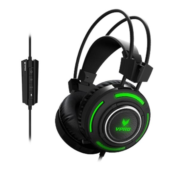 

rapoo vh600 virtual 71 channel rgb game hd voice full-coverage wired control headset with dual noise reduction microphones cable length 22m