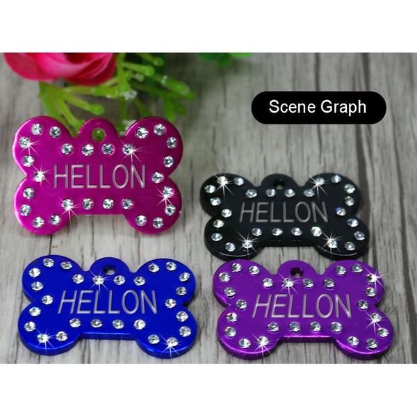 

custom engraved pet dog tags personalized cat puppy id name collar tag bone paw collar accessories anti-lost stainle sqcpwd