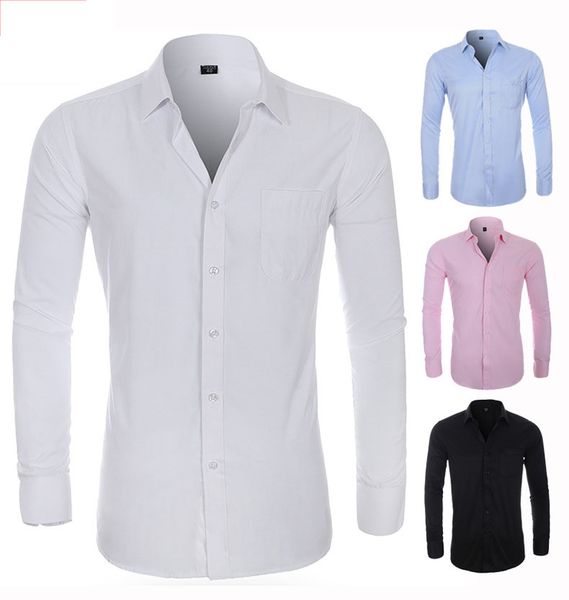 

godlikeu men's plus size business classic shirt, White;black