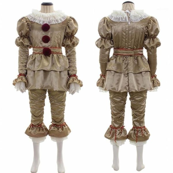 Máscara de halloween + pano cosplay filme quente it pennywise máscara steven rei's látex capítulo Dois traje Costume trajes adulto kids1