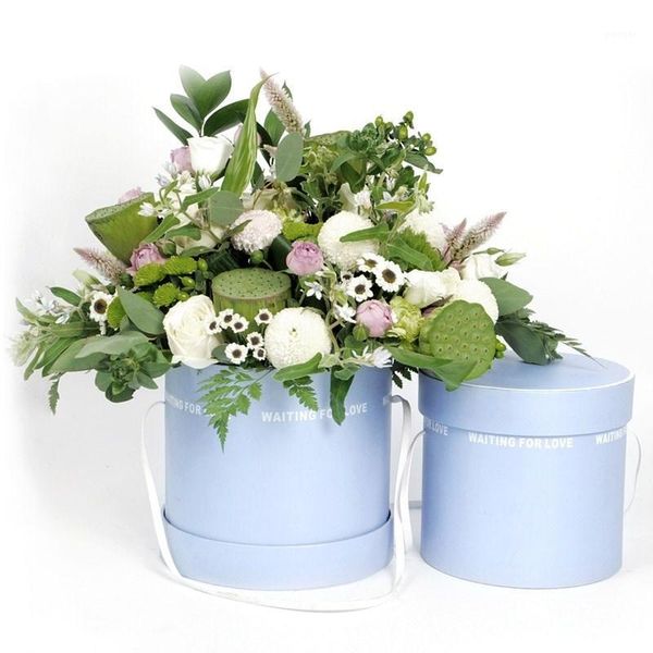 

gift wrap 2pcs/set hand cylindrical bucket box flower bouquet packaging 1