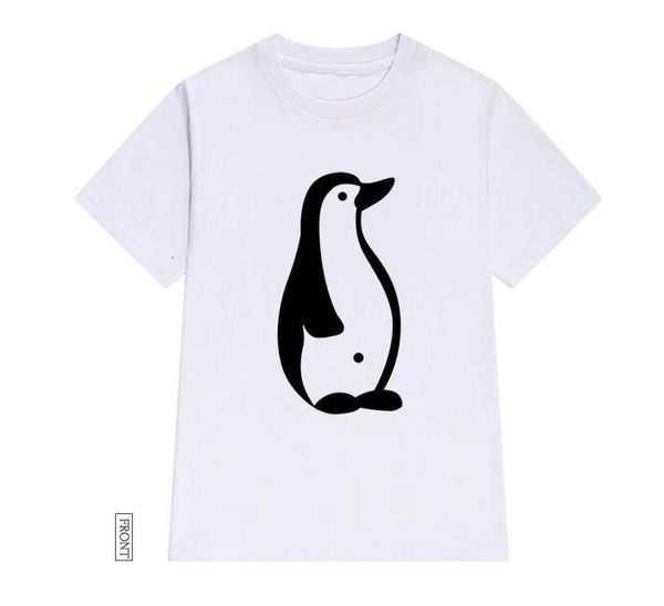 

penguin cute women tshirt cotton casual funny t shirt lady yong girl tee 5 colors drop ship s-598, White