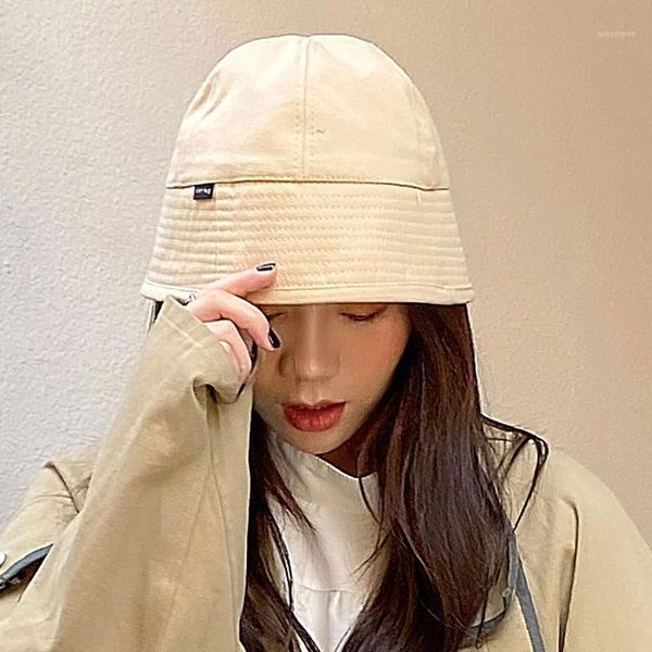 

new korean retro bucket hat foldable fisherman cap women visor cap summer femme panama beach basin chapeau cotton1, Blue;gray