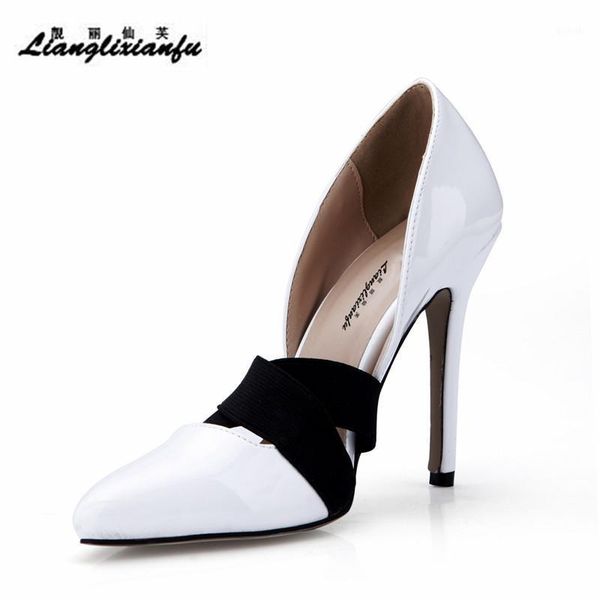 

llxf fashion zapatos plus:41 42 43 stiletto ladies pointed toe wedding shoes women 12cm thin high-heeled female party pumps1, Black