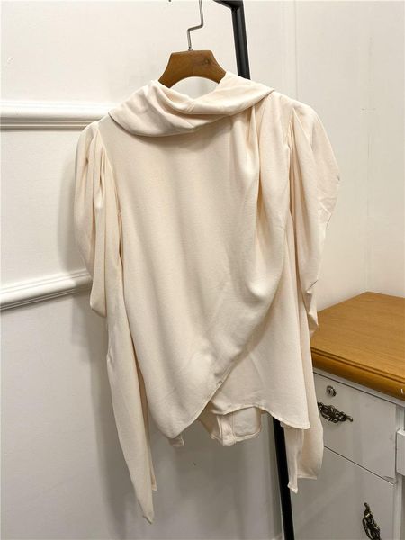 

women shirt 2020 autumn new ladies temperament bubble long-sleeved shirt blouse top, White