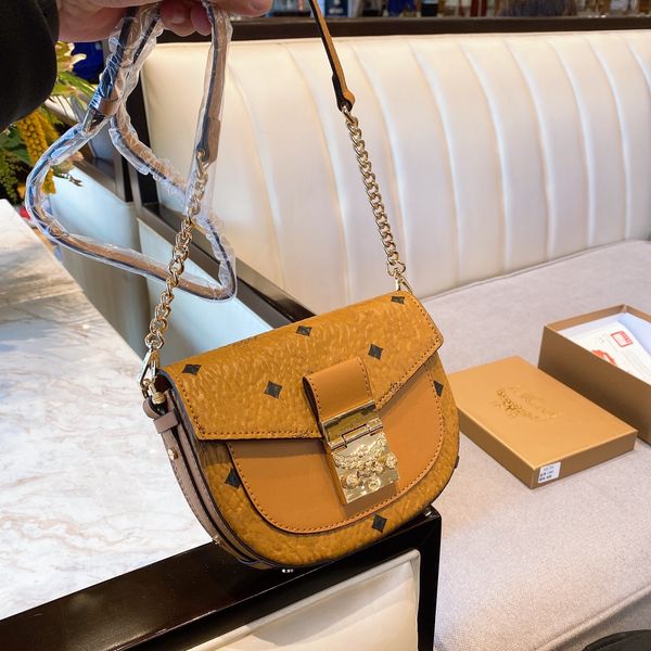 

brand women saddle bag vintage luxury genuine leather shoulder bag messenger bag leather fashion m series saddle chain bags