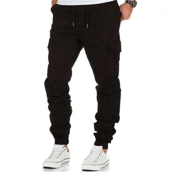 

men's pants 2021 autumn summer track men fashion brand trousers streetwear mens joggers multi-pocket cargo1, Black