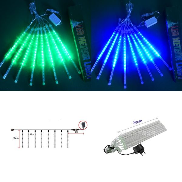 

светодиодные светильники meteors душевые дождиные светильники 8 струнных наборов лампы украшают садовые деревья четырелярьеры зеленое свечен