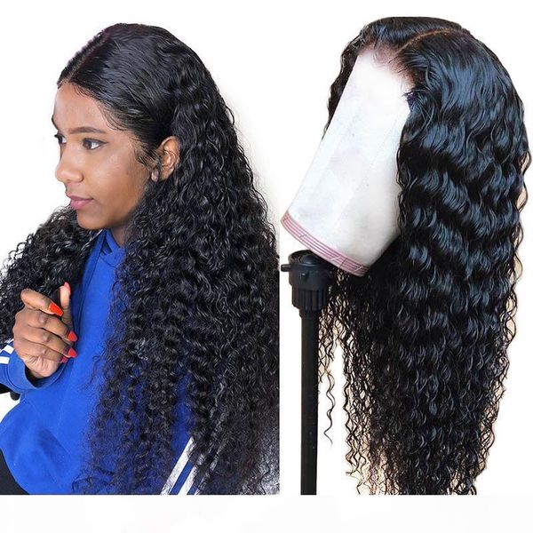 

kinky curly wigs 13x4 lace front human hair wigs pre plucked with baby hair for black women remy peruvian curly human hair wig, Black;brown