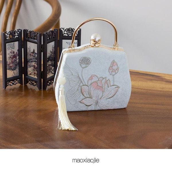 

han clothing bag antique slung cheongsam bag chinese style ladies elegant handbag box small square gold