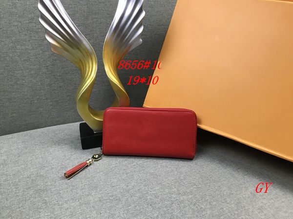 

fashion wholesale classic lady leather wallet fashion long wallet money bag zipper bag coin clutch bag wallet, Red;black