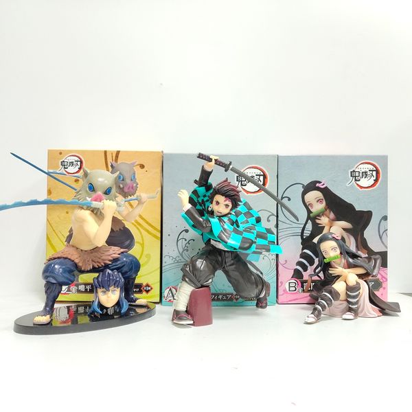 

demon slayer figure tanjirou nezuko inosuke figurine toys anime kimetsu no yaiba ichiban kuji pvc action figures model toys t200704