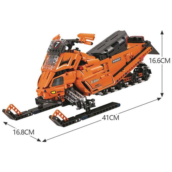 

erbo 961pcs city technic snowmobile moto sled building blocks snow motorbike educational diy bricks gifts toys for children yxlzee xhlove
