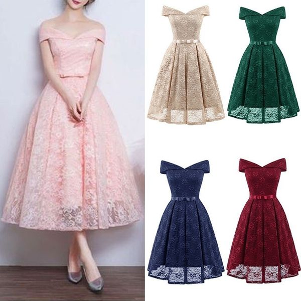 

homecoming dresses cg00117 2020 elegant burgundy a line off shoulder lace party dresses short vestido corto azul scoop, Blue;pink