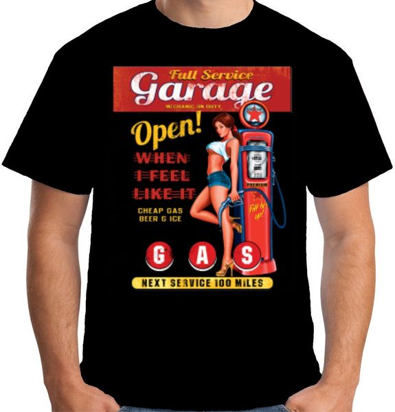 

mens t-shirt full service garage 1950's pin up rat rod w17679 tee shirt sport hooded sweatshirt hoodie