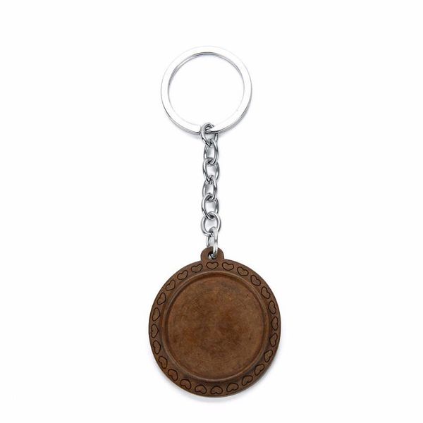 

louleur brown wood cabochon base 25mm 30mm dia blank wooden key ring pendant trays for diy key chain jewelry accessorie qylhqo