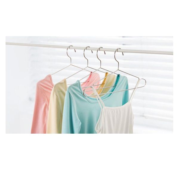 

10pcs 42cm metal clothes hanger with groove / anti-rust stainless steel hanger (20 pie sqckom