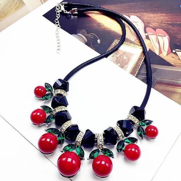

cherry crystal jewelry necklace, clavicle sweater chain, garment accessories, female, fashion jewelry wholesale,gt276, Silver